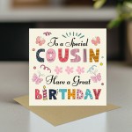 Cousin Birthday Cards Happy Birthday Card For Cousin Girl