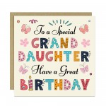Granddaughter Birthday Card For Granddaughter Age 1 3 5 6 7 8 