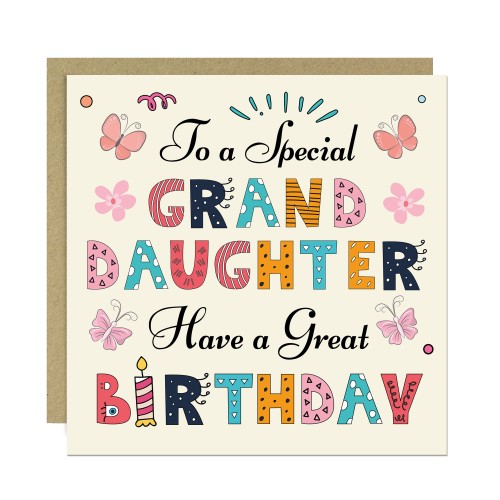 Granddaughter Birthday Card For Granddaughter Age 1 3 5 6 7 8 