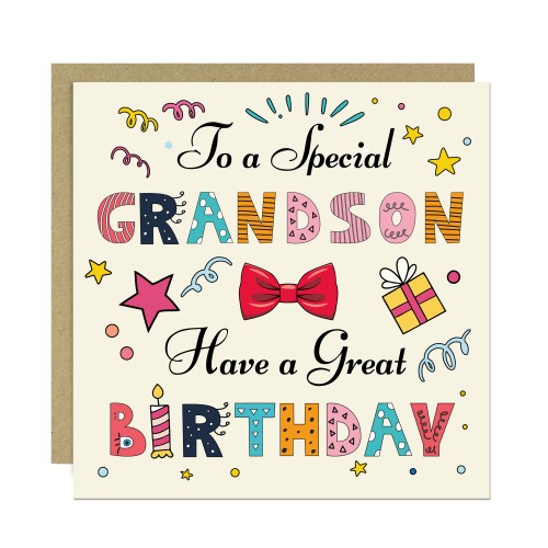 Grandson Birthday Card Happy Birthday Card For Grandson Age 3 5 