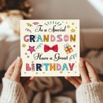 Grandson Birthday Card Happy Birthday Card For Grandson Age 3 5 