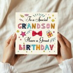 Grandson Birthday Card Happy Birthday Card For Grandson Age 3 5 