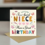 Niece Birthday Card Child Birthday Card For Niece Card For Girl