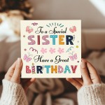 Sister Birthday Card Happy Birthday Card For Sister Card For Her