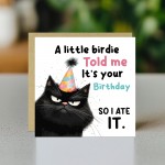 Humorous Birthday Card Birthday for Friends Cat Happy Birthday