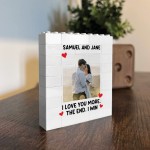 Personalised Photo Block Gift For Boyfriend Girlfriend Husband