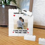 Personalised Photo Block Gift For Boyfriend Girlfriend Husband