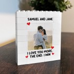 Personalised Photo Block Gift For Boyfriend Girlfriend Husband
