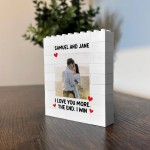Personalised Photo Block Gift For Boyfriend Girlfriend Husband