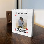 Personalised Photo Block Gift For Boyfriend Girlfriend Husband