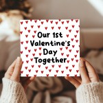 Boyfriend 1st Valentines Card 14x14 Card With Kraft Envelope