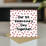 Boyfriend 1st Valentines Card 14x14 Card With Kraft Envelope