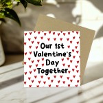 Boyfriend 1st Valentines Card 14x14 Card With Kraft Envelope