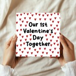 Boyfriend 1st Valentines Card 14x14 Card With Kraft Envelope