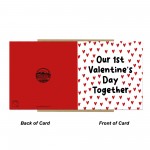 Boyfriend 1st Valentines Card 14x14 Card With Kraft Envelope