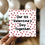 Boyfriend 1st Valentines Card 14x14 Card With Kraft Envelope