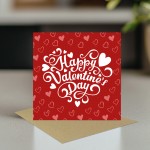Happy Valentines Day Card For Boyfriend Girlfriend 14x14 Card