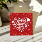 Happy Valentines Day Card For Boyfriend Girlfriend 14x14 Card