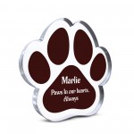 Pet Memorial Plaque With Beautiful Message Personalised Paw