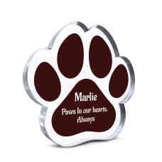 Pet Memorial Plaque With Beautiful Message Personalised Paw