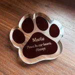 Pet Memorial Plaque With Beautiful Message Personalised Paw
