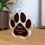 Pet Memorial Plaque With Beautiful Message Personalised Paw