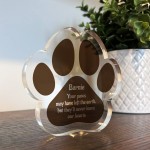 Personalised Dog Memorial Gifts Paw Print Gift Never Leave