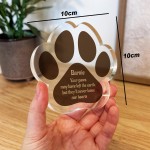 Personalised Dog Memorial Gifts Paw Print Gift Never Leave