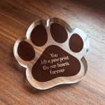 Pet Loss Gift Paw Print Gift Left Your Paw Prints Memorial