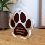Remembrance Gift For Dog Memorial Gift Paw Print Plaque