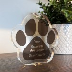 Paw Print Gift Paw Prints Are Forever On Our Hearts Pet Loss