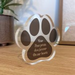 Paw Print Gift Paw Prints Are Forever On Our Hearts Pet Loss