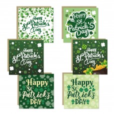 Happy St Patricks Day Card Set of 6 St Paddys Day Cards