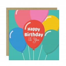 Happy Birthday Card With Balloons Birthday Card With Envelope