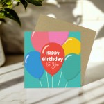 Happy Birthday Card With Balloons Birthday Card With Envelope