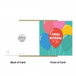 Happy Birthday Card With Balloons Birthday Card With Envelope