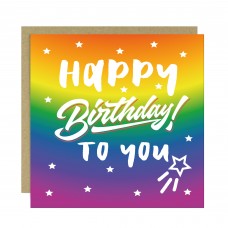 Multi Coloured Happy Birthday To You Card For Men Women