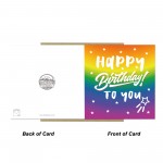 Multi Coloured Happy Birthday To You Card For Men Women