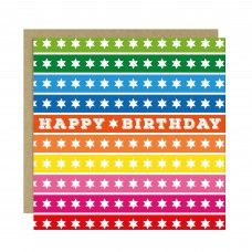Multi Coloured Birthday Card For Men Women Happy Birthday Card