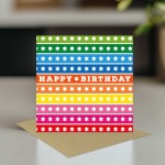 Multi Coloured Birthday Card For Men Women Happy Birthday Card