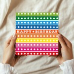 Multi Coloured Birthday Card For Men Women Happy Birthday Card