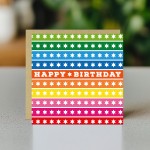 Multi Coloured Birthday Card For Men Women Happy Birthday Card