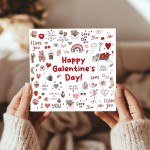 Valentines Day Doodle Cards For Best Friend Happy Galentines Day