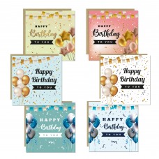 Birthday Cards Multipack of 6 Birthday Card Bundle