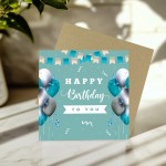 Happy Birthday Card For Men Women, 14.5x14.5cm Greetings Card