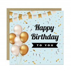 Birthday Card For Men Women Happy Birthday 14.5x14.5cm Card