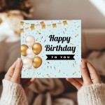 Birthday Card For Men Women Happy Birthday 14.5x14.5cm Card