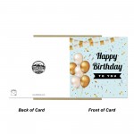 Birthday Card For Men Women Happy Birthday 14.5x14.5cm Card