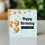 Birthday Card For Men Women Happy Birthday 14.5x14.5cm Card