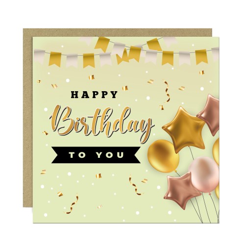 Birthday Card with Envelope Happy Birthday Card Men Women Friend